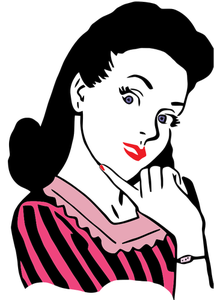 Illustration vectorielle de style rétro femme
