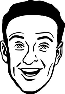 Dibujo de avatar de perfil de personaje cómico hombre vectorial
