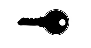 Vector illustration of a key