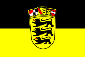 Flag of flag of Baden-Württemberg vector clip art