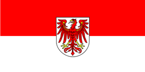 Flaga ilustracja wektorowa Brandenburgii