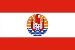 Flaga grafika wektorowa Polinezja Francuska