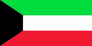 Vlag van Koeweit vector illustraties