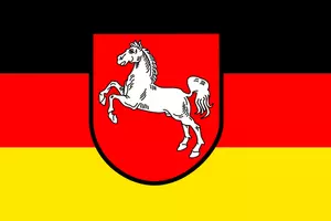 Bandiera della regione Bassa Sassonia grafica vettoriale