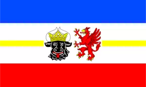 A bandeira da imagem vetorial de Mecklemburgo-Pomerânia Ocidental