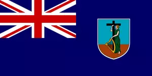 Bandera de la ilustración vectorial Montserrat