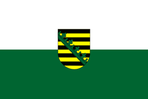 Flaga Saksonii wektorowa