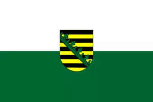 Vlag van Saksen vector afbeelding