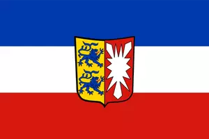 Vlag van vlag van Sleeswijk-Holstein vector tekening