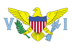 Vlag van Amerikaanse Maagdeneilanden vectorillustratie