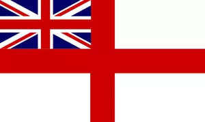 Anglického královského námořnictva historická vlajka vektorový obrázek