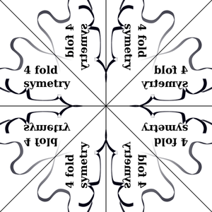 4 fold symmetry vector illustration