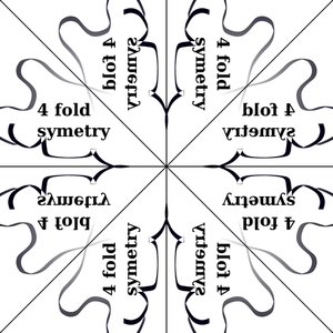 4 fold symmetry vector illustration