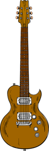 Vector de la imagen de madera de la guitarra