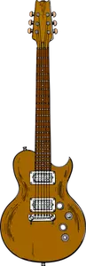 Wooden guitar vector image