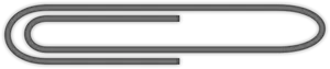 Imagem vetorial de clipe de papel cinza