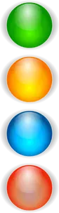 Gekleurde opsommingstekens vector afbeelding