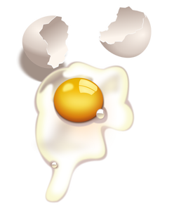 Illustrazione vettoriale di uovo rotto