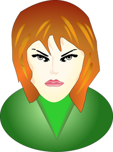 Gesicht der Wütende Frau Vektor