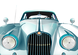 Realistic vector drawing of an old car