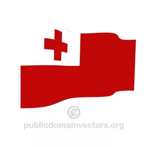 Melambai-lambaikan bendera Tonga