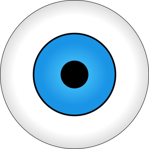 Vector tekening van blauw oog iris