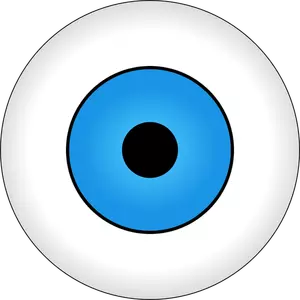 Wektor rysunek tęczówki oka niebieski