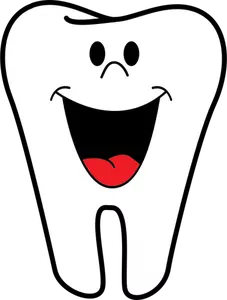Happy tooth vector illustraties