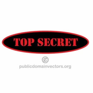 Top secret Vektor-Etikett