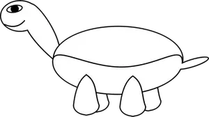 Outline vector image of small turtle