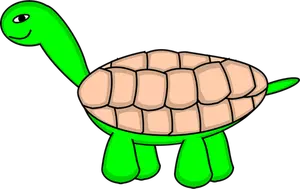 Grafica vectoriala de broască ţestoasă cu coajă