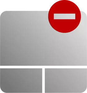 ClipArt vettoriali di icona disabilitare il touchpad in scala di grigi