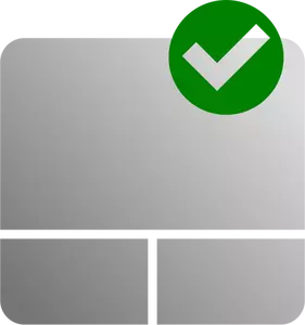 Skala odcieni szarości touchpad włączyć ikona wektor clipart