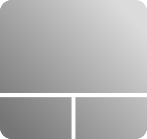 Grijswaarden touchpad pictogram vector illustraties