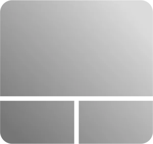 Grayscale touchpad icon vector clip art