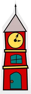 Vector illustraties van toren met een klok