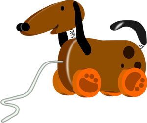 Dog pull toy vector image