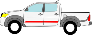 Toyota Hilux vector drawing