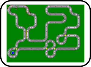 Wacky Racer web game board vector illustration