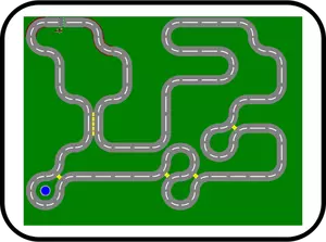 Gila Racer web papan permainan vektor ilustrasi