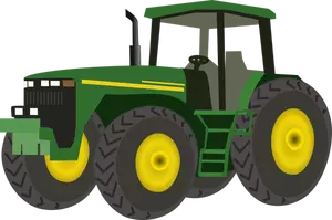 Vektorritning av gården traktor i grön färg