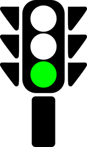 Zielone światło ruchu wektor clipart