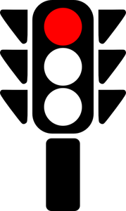 Trafik semafor rött ljus vektorbild