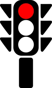 Liikenteen semafori punainen valo vektori kuva