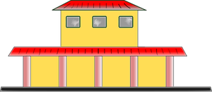 Vector image of train station