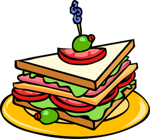 Toasted sandwich vector image