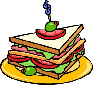 Panggang sandwich vektor gambar