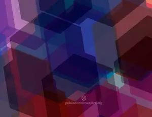 Couches transparentes de formes colorées