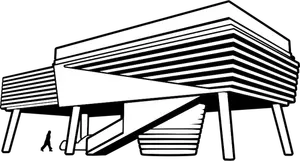 Vector illustration of modern building