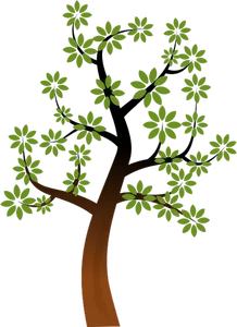 Printemps simple arbre branche vector clip art